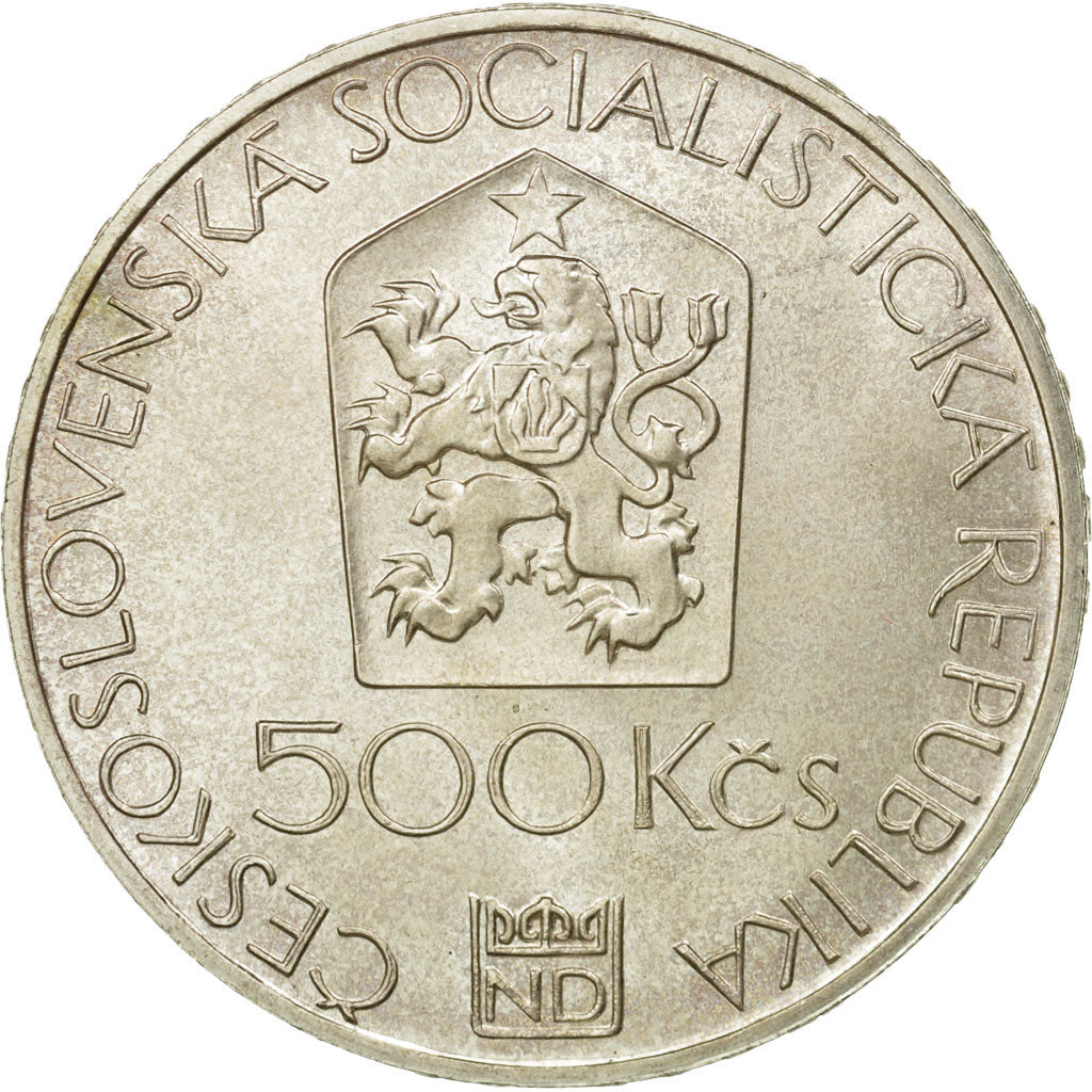 Coin, Czechoslovakia, 500 Korun, 1983, MS(63), Silver, KM:112