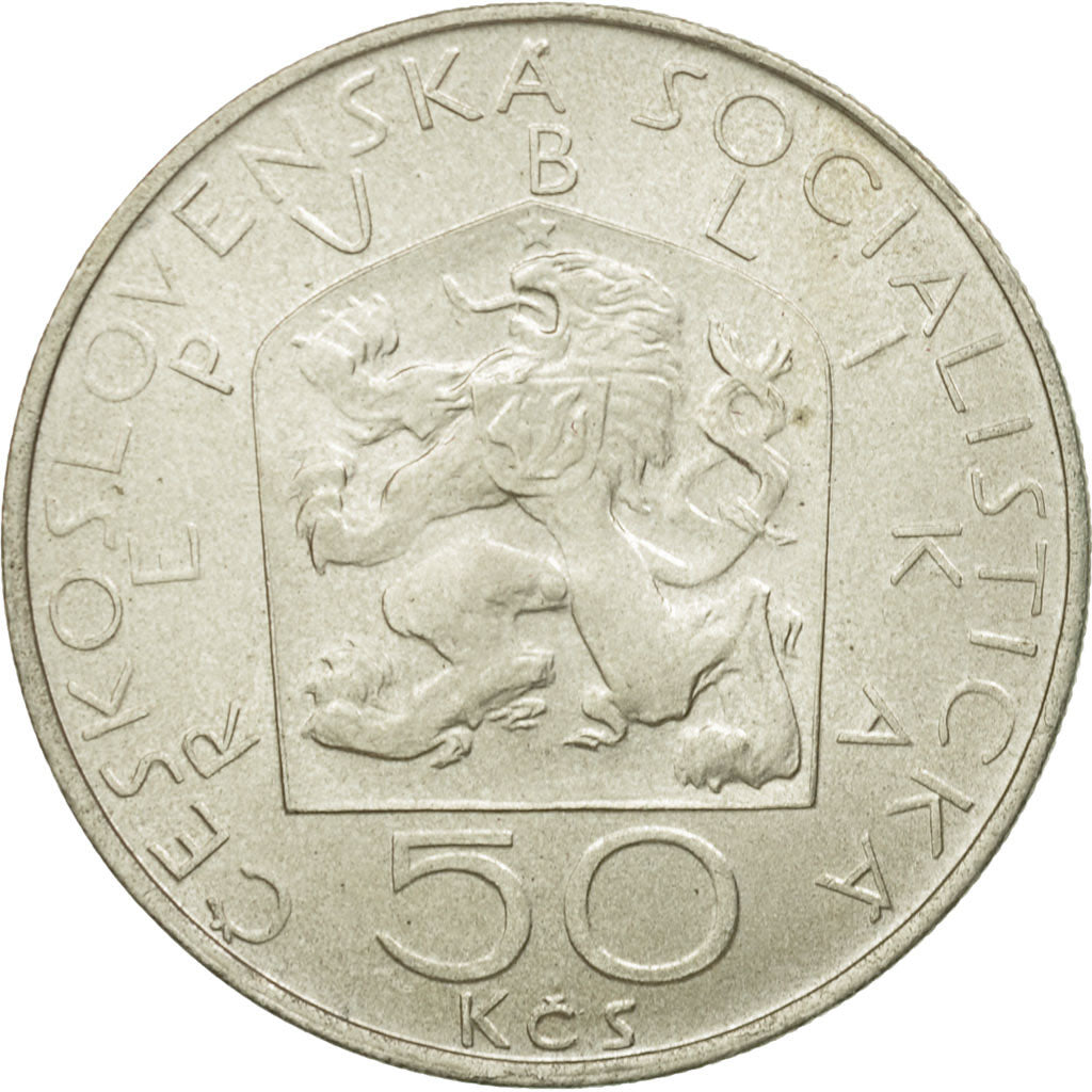 Coin, Czechoslovakia, 50 Korun, 1978, MS(63), Silver, KM:90