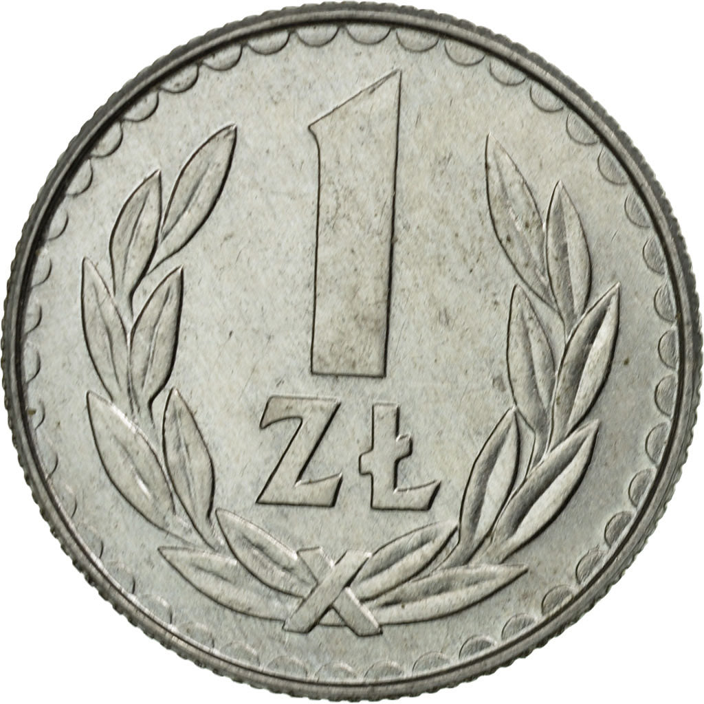 Coin, Poland, Zloty, 1988, Warsaw, EF(40-45), Aluminum, KM:49.2