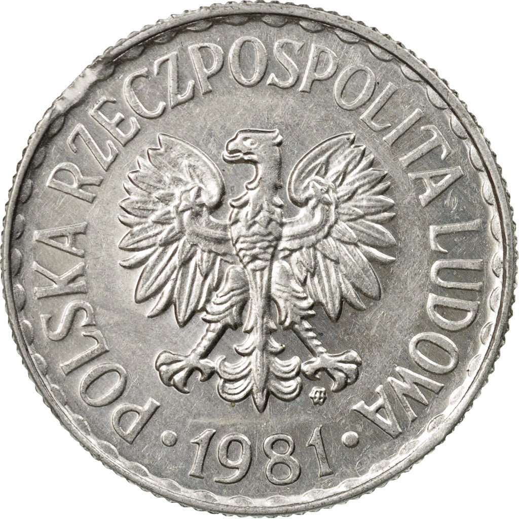 Munten, Polen, Zloty, 1981, Warsaw, ZF, Aluminium, KM:49.1