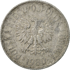 Moneta, Polska, Zloty, 1980, Warsaw, EF(40-45), Aluminium, KM:49.1
