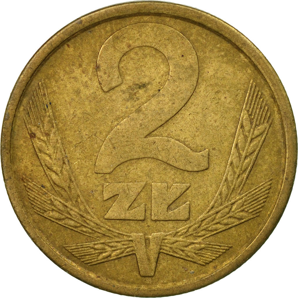 Coin, Poland, 2 Zlote, 1984, Warsaw, EF(40-45), Brass, KM:80.1