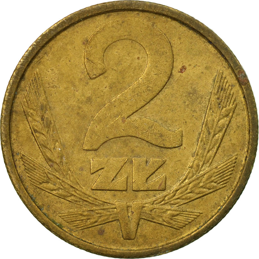 Coin, Poland, 2 Zlote, 1986, Warsaw, EF(40-45), Brass, KM:80.2