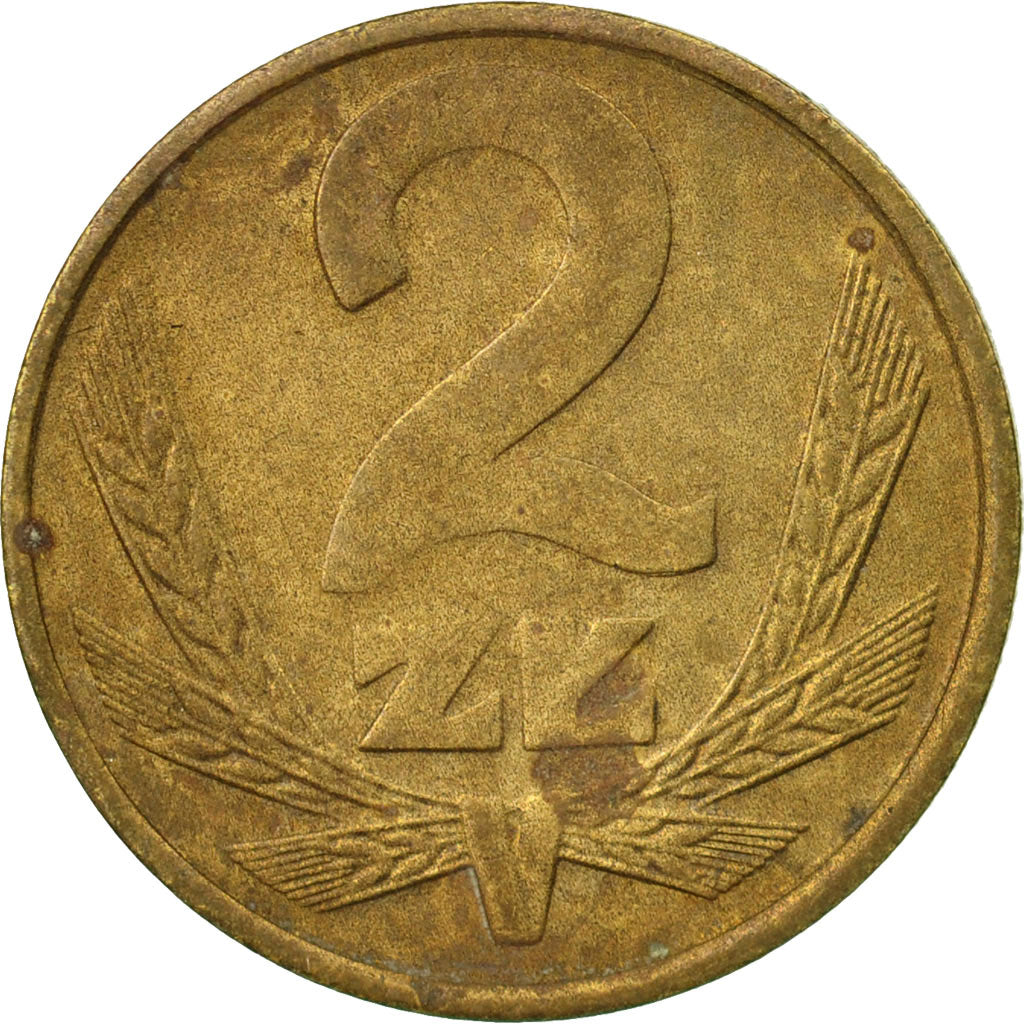 Coin, Poland, 2 Zlote, 1987, Warsaw, EF(40-45), Brass, KM:80.2
