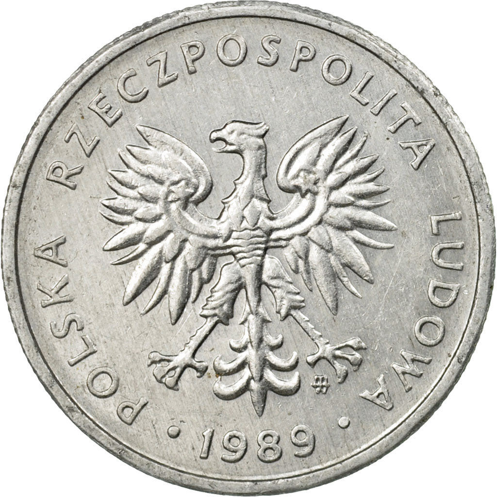 Münze, Polen, 5 Zlotych, 1989, Warsaw, SS, Aluminium, KM:81.3