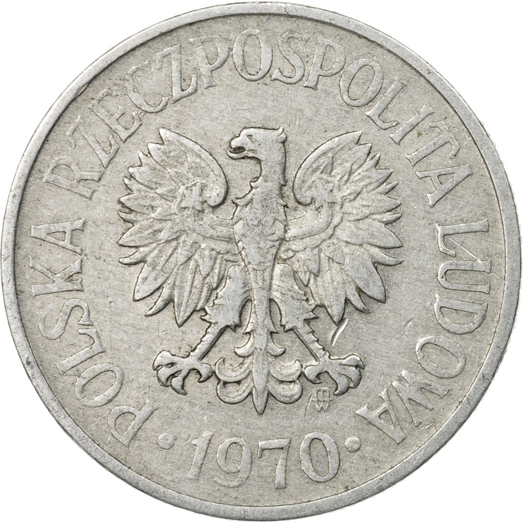 Coin, Poland, 50 Groszy, 1970, Warsaw, EF(40-45), Aluminum, KM:48.1