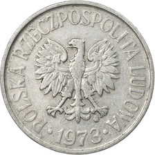 Coin, Poland, 50 Groszy, 1973, Warsaw, EF(40-45), Aluminum, KM:48.1