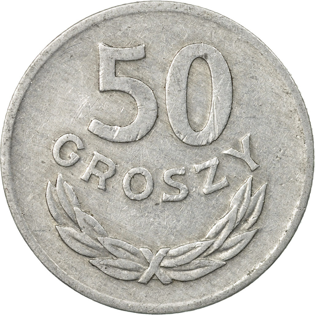 Coin, Poland, 50 Groszy, 1973, Warsaw, EF(40-45), Aluminum, KM:48.1