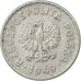 Coin, Poland, Zloty, 1949, Warsaw, EF(40-45), Aluminum, KM:45a