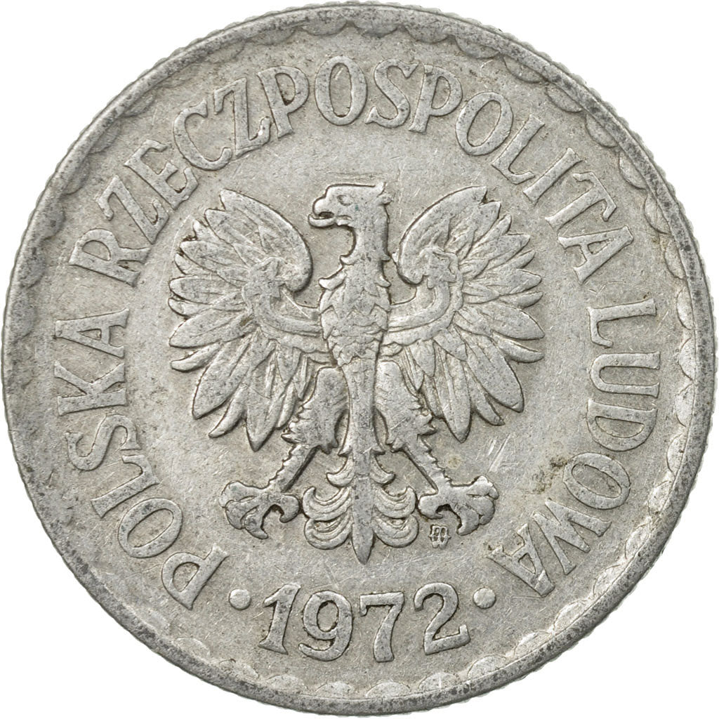 Moneta, Polska, Zloty, 1972, Warsaw, EF(40-45), Aluminium, KM:49.1