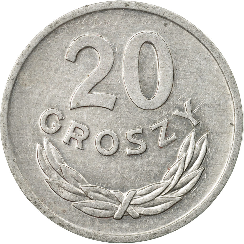 Moneta, Polonia, 20 Groszy, 1976, Warsaw, BB, Alluminio, KM:A47