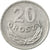 Moneda, Polonia, 20 Groszy, 1976, Warsaw, MBC, Aluminio, KM:A47