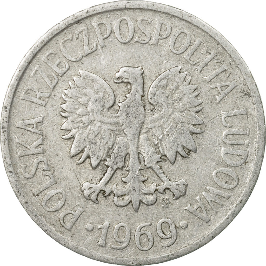 Monnaie, Pologne, 20 Groszy, 1969, Warsaw, TB+, Aluminium, KM:A47