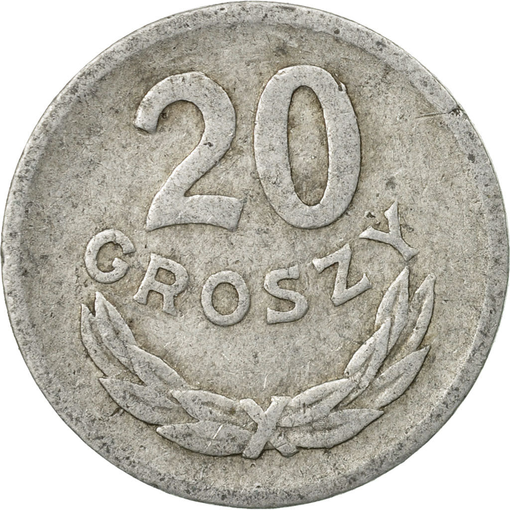 Moneta, Polonia, 20 Groszy, 1969, Warsaw, MB, Alluminio, KM:A47