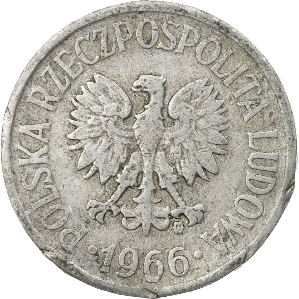 Moneta, Polonia, 20 Groszy, 1966, Warsaw, MB, Alluminio, KM:A47