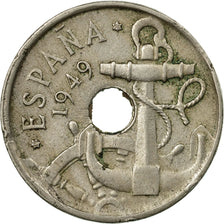 Coin, Spain, Francisco Franco, caudillo, 50 Centimos, 1954, EF(40-45)