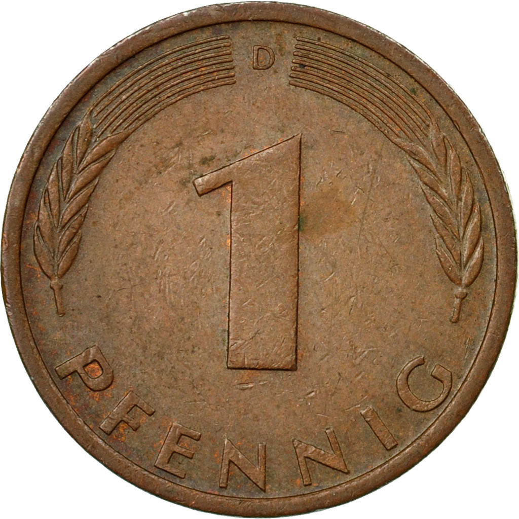 Coin, GERMANY - FEDERAL REPUBLIC, Pfennig, 1971, Munich, EF(40-45), Copper