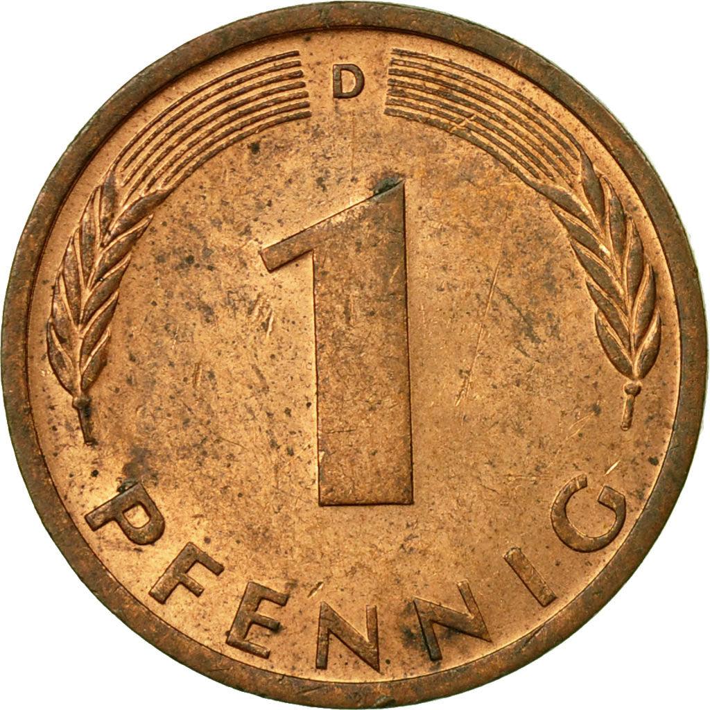 Munten, Federale Duitse Republiek, Pfennig, 1974, Munich, ZF, Copper Plated