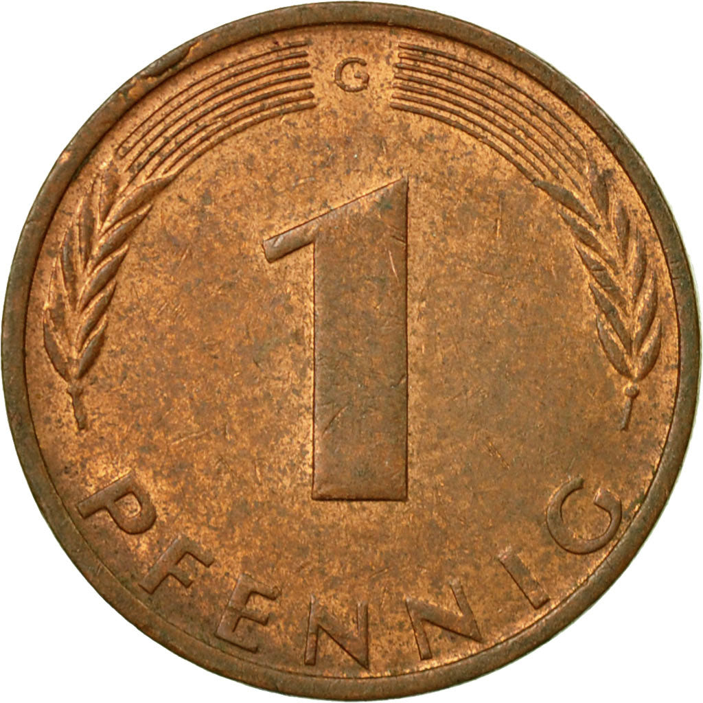 Moneta, GERMANIA - REPUBBLICA FEDERALE, Pfennig, 1974, Karlsruhe, BB, Acciaio