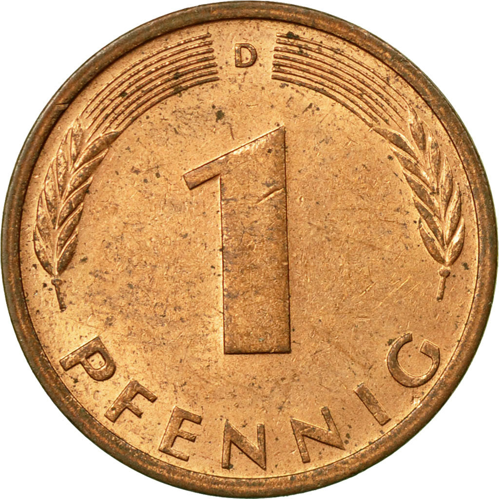 Coin, GERMANY - FEDERAL REPUBLIC, Pfennig, 1972, Munich, EF(40-45), Copper