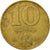 Moneda, Hungría, 10 Forint, 1988, MBC, Aluminio - bronce, KM:636