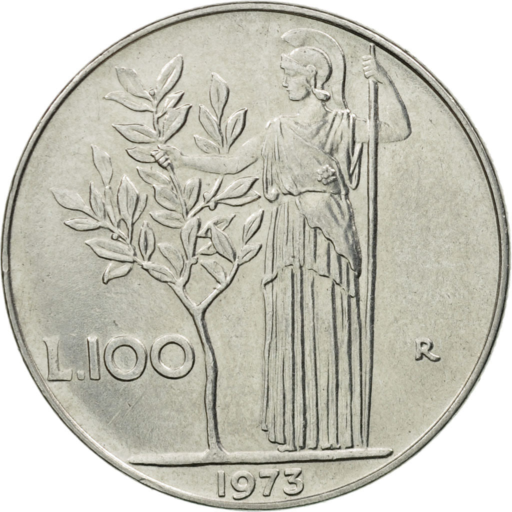Moneta, Italia, 100 Lire, 1973, Rome, BB, Acciaio inossidabile, KM:96.1