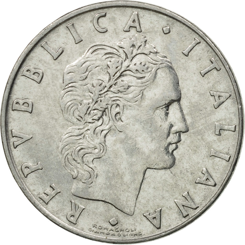 Coin, Italy, 50 Lire, 1971, Rome, EF(40-45), Stainless Steel, KM:95.1