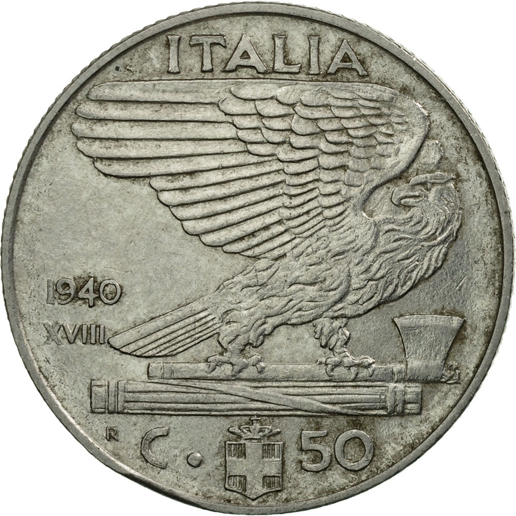 Coin, Italy, Vittorio Emanuele III, 50 Centesimi, 1940, Rome, EF(40-45)