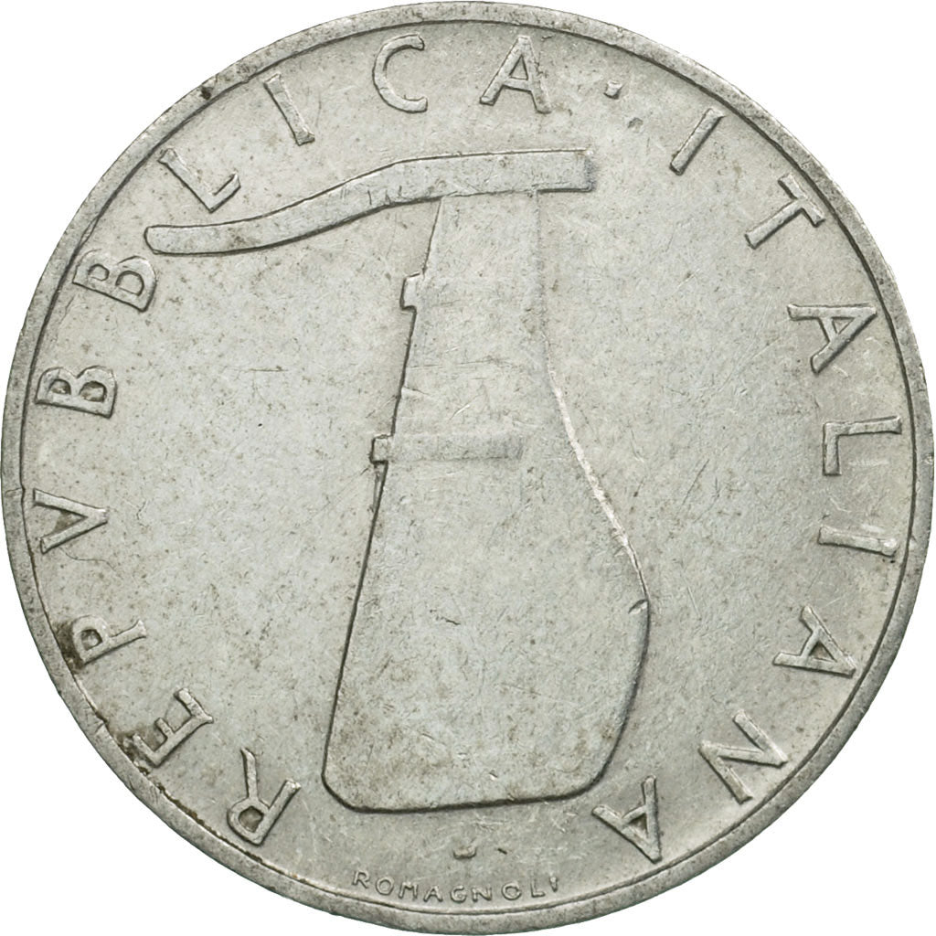 Coin, Italy, 5 Lire, 1967, Rome, EF(40-45), Aluminum, KM:92