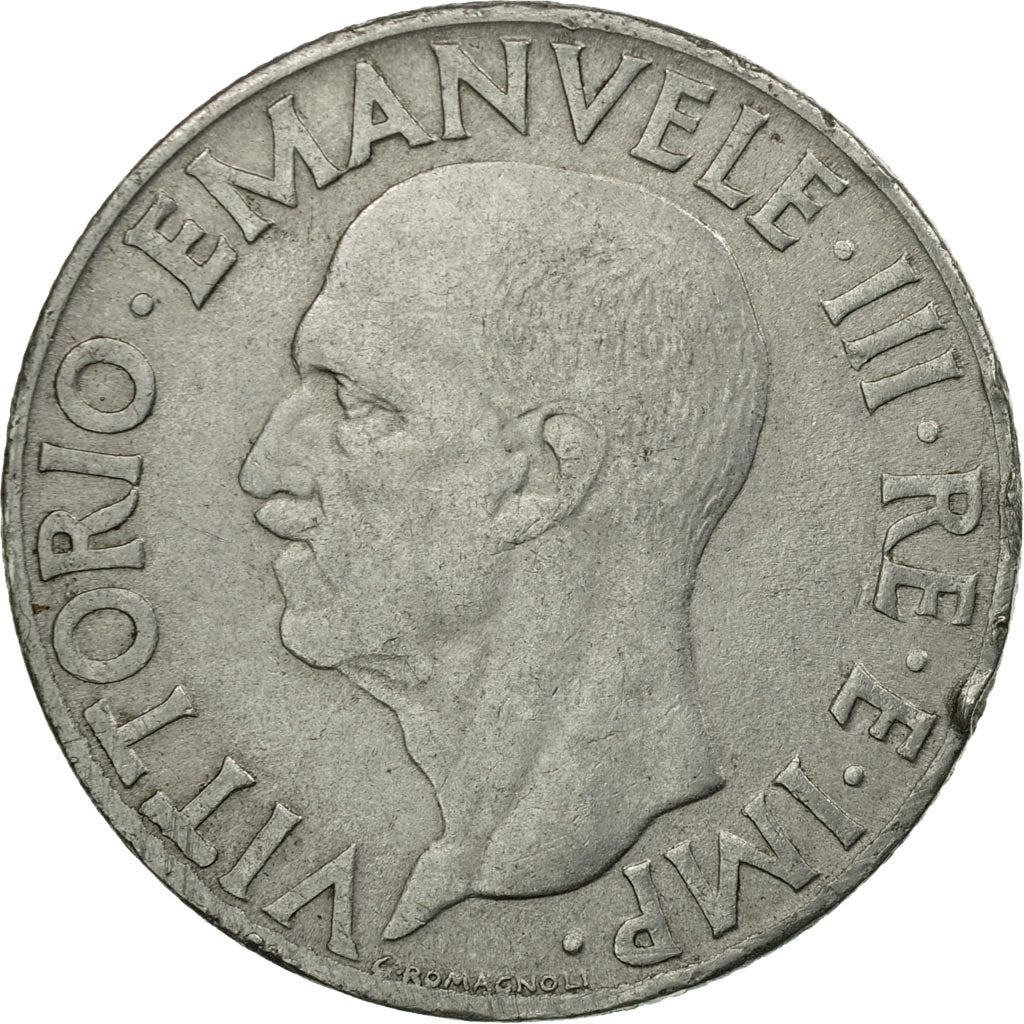 Moneda, Italia, Vittorio Emanuele III, Lira, 1942, Rome, MBC, Acero inoxidable