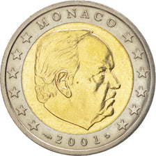 MONACO, 2 Euro, 2001, Paris, KM #186, MS(63), Bi-Metallic, 25.75, 8.44