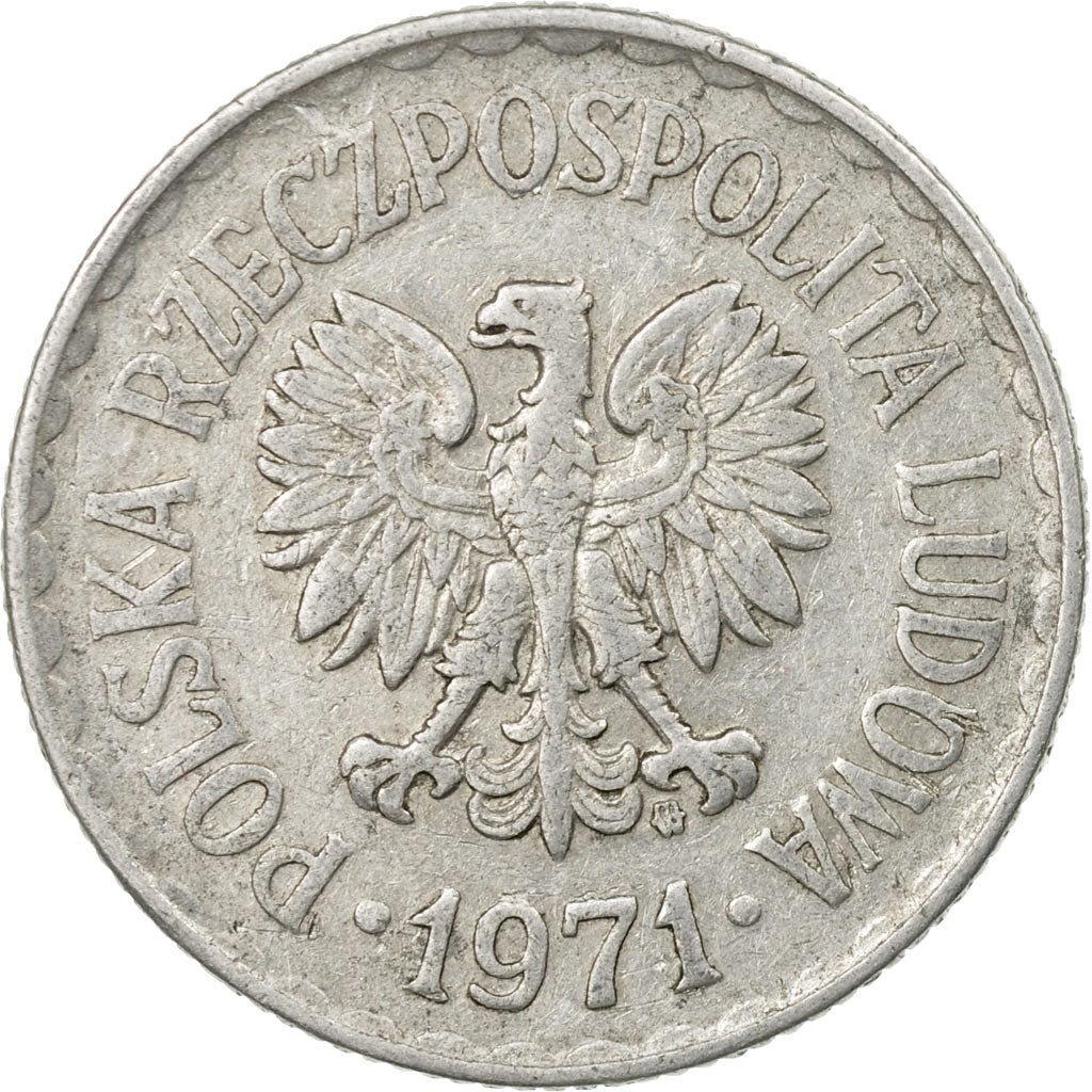 Moneta, Polska, Zloty, 1971, Warsaw, EF(40-45), Aluminium, KM:49.1