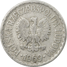 Münze, Polen, Zloty, 1969, Warsaw, S+, Aluminium, KM:49.1