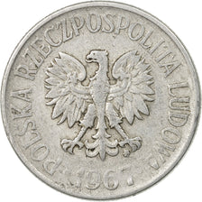 Coin, Poland, 50 Groszy, 1967, Warsaw, VF(20-25), Aluminum, KM:48.1
