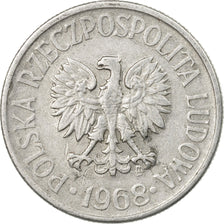 Coin, Poland, 50 Groszy, 1968, Warsaw, EF(40-45), Aluminum, KM:48.1