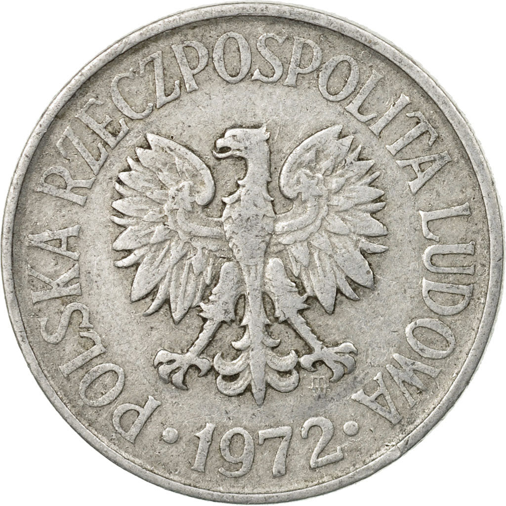 Moneta, Polonia, 50 Groszy, 1972, Warsaw, MB+, Alluminio, KM:48.1