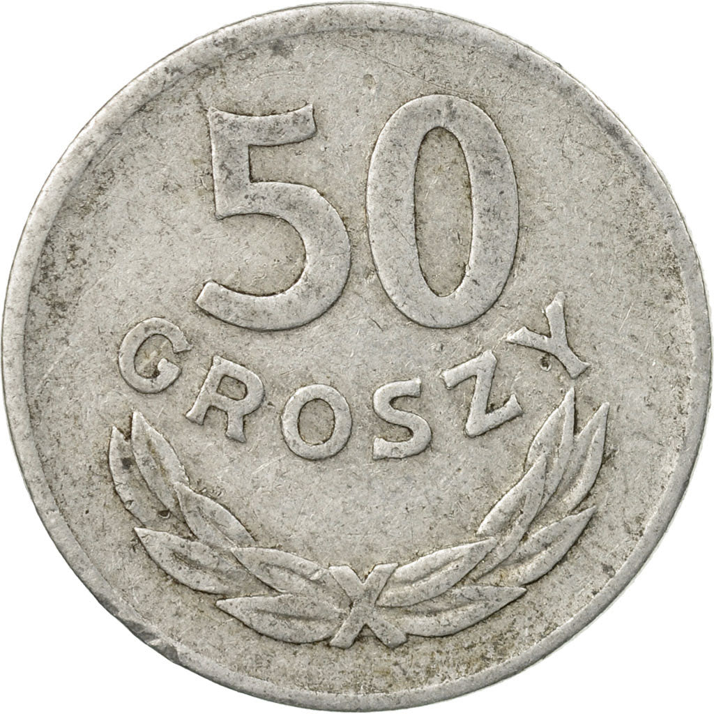 Moneta, Polonia, 50 Groszy, 1972, Warsaw, MB+, Alluminio, KM:48.1