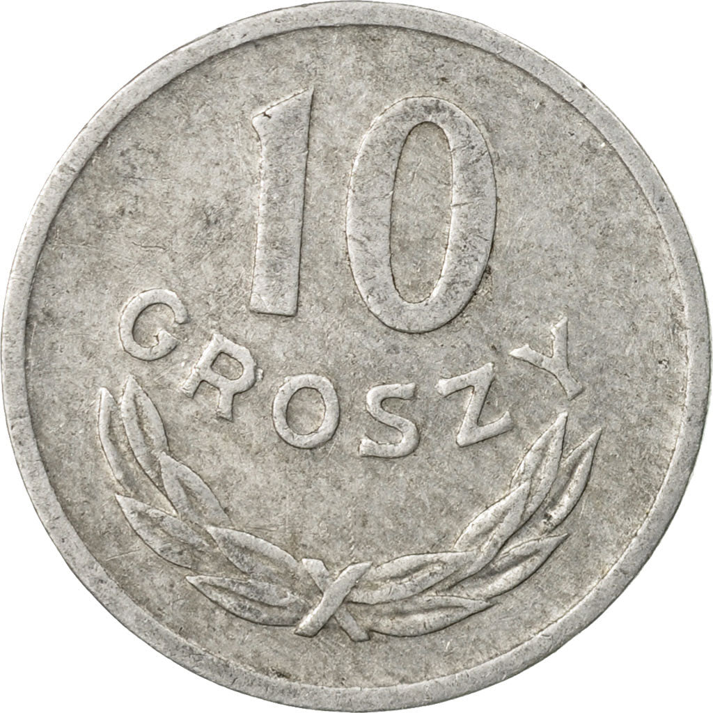 Moneta, Polska, 10 Groszy, 1972, Warsaw, VF(30-35), Aluminium, KM:AA47