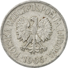 Moneda, Polonia, 20 Groszy, 1966, Warsaw, BC+, Aluminio, KM:A47