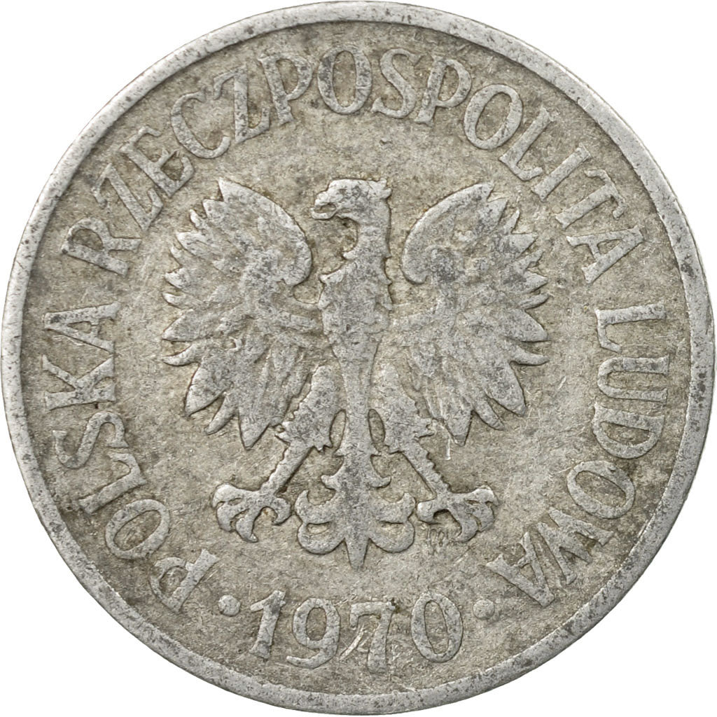 Moneta, Polonia, 20 Groszy, 1970, Warsaw, MB, Alluminio, KM:A47