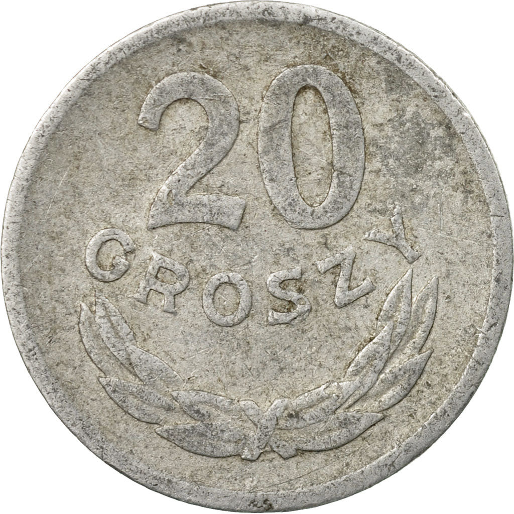 Moneta, Polonia, 20 Groszy, 1970, Warsaw, MB, Alluminio, KM:A47