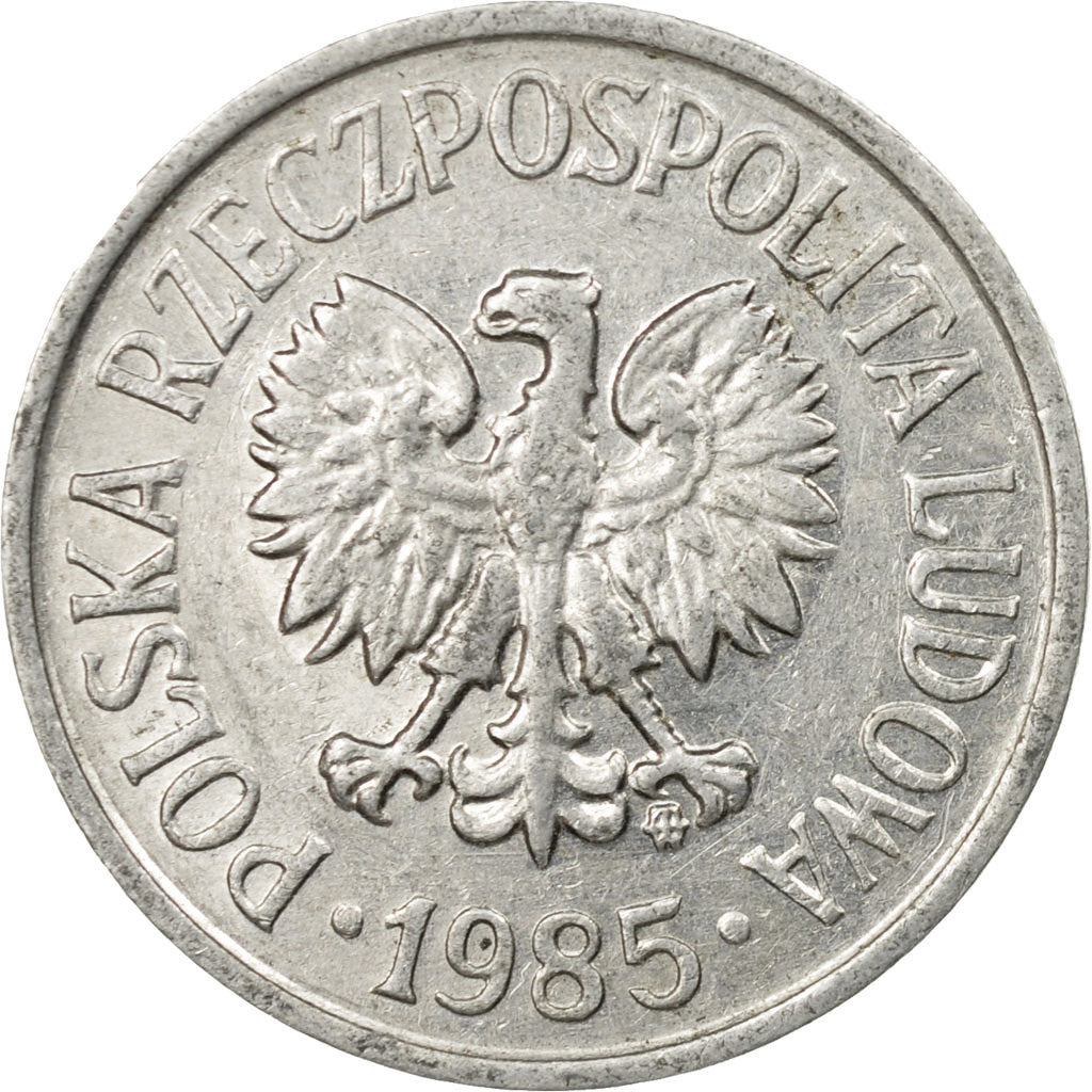 Moneta, Polska, 20 Groszy, 1985, Warsaw, EF(40-45), Aluminium, KM:A47