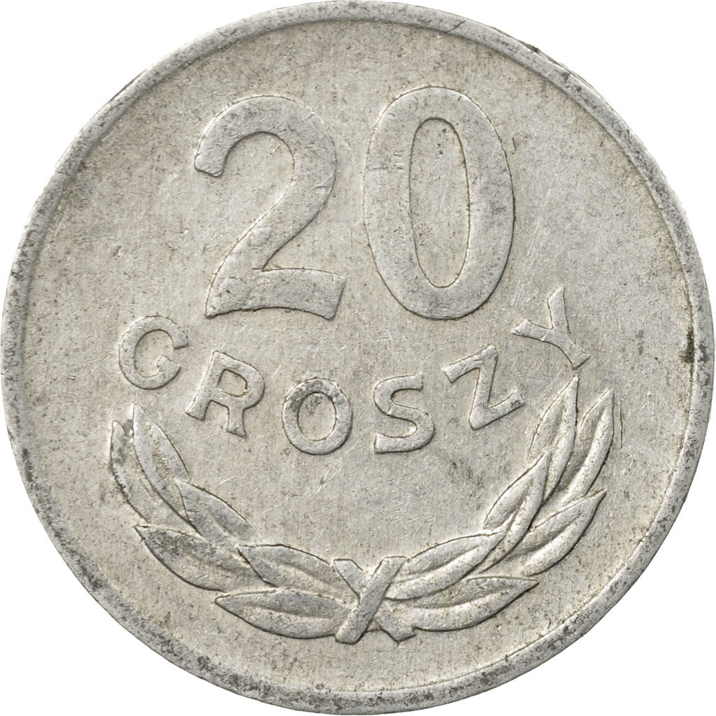 Coin, Poland, 20 Groszy, 1981, Warsaw, VF(30-35), Aluminum, KM:A47