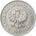 Coin, Poland, 20 Groszy, 1981, Warsaw, EF(40-45), Aluminum, KM:A47