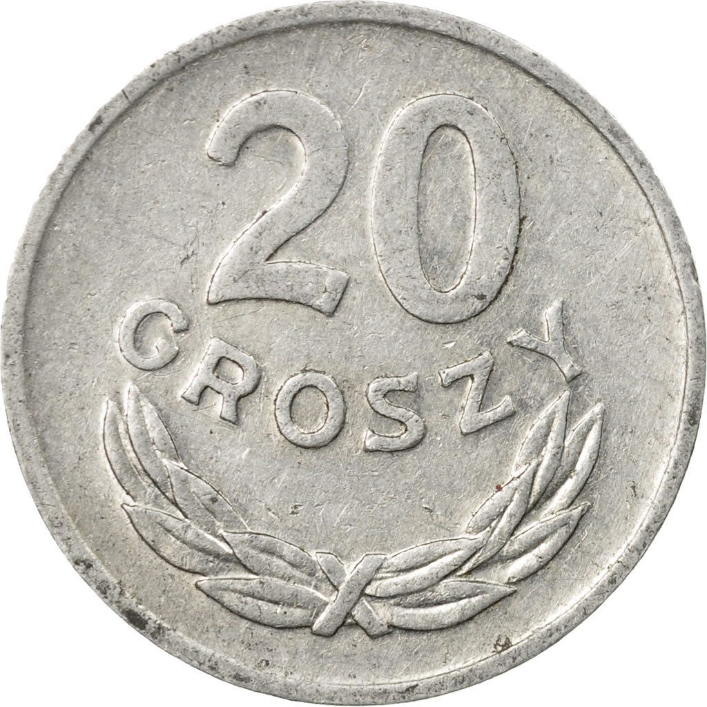 Coin, Poland, 20 Groszy, 1981, Warsaw, EF(40-45), Aluminum, KM:A47