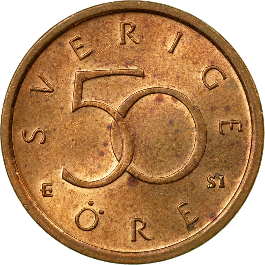Coin, Sweden, Carl XVI Gustaf, 50 Öre, 2006, EF(40-45), Bronze, KM:878
