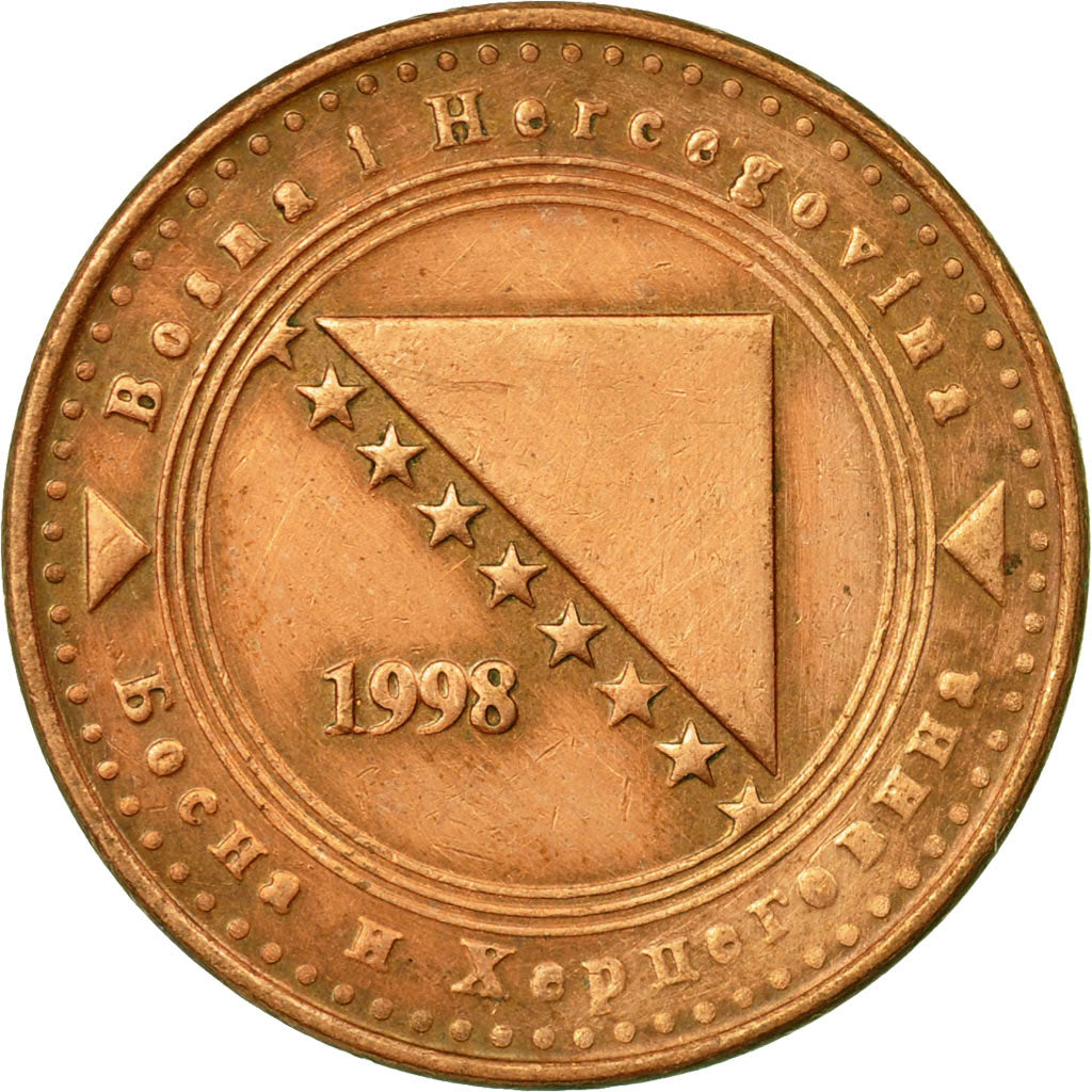 Coin, BOSNIA-HERZEGOVINA, 10 Feninga, 1998, EF(40-45), Copper Plated Steel