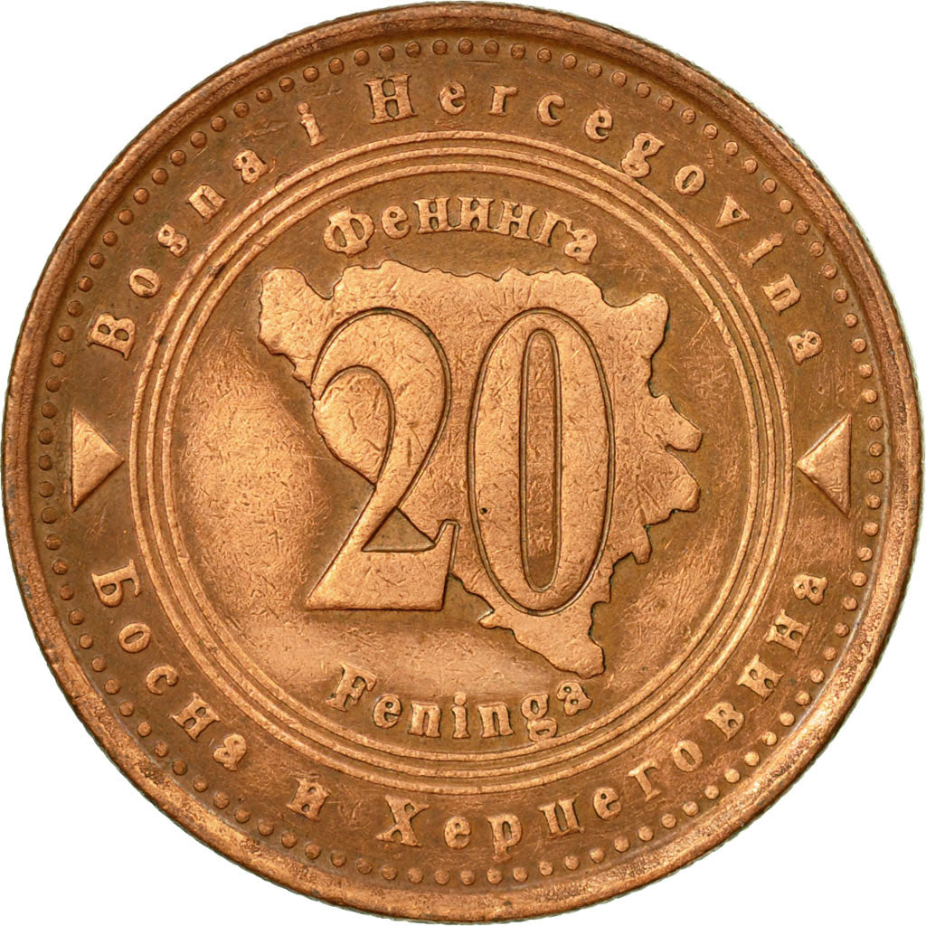 Coin, BOSNIA-HERZEGOVINA, 20 Feninga, 1998, EF(40-45), Copper Plated Steel