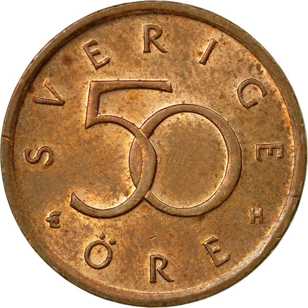 Coin, Sweden, Carl XVI Gustaf, 50 Öre, 2004, EF(40-45), Bronze, KM:878