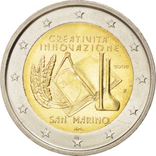 SAN MARINO, 2 Euro, 2009, Rome, KM #490, MS(63), Bi-Metallic, 25.75, 8.54